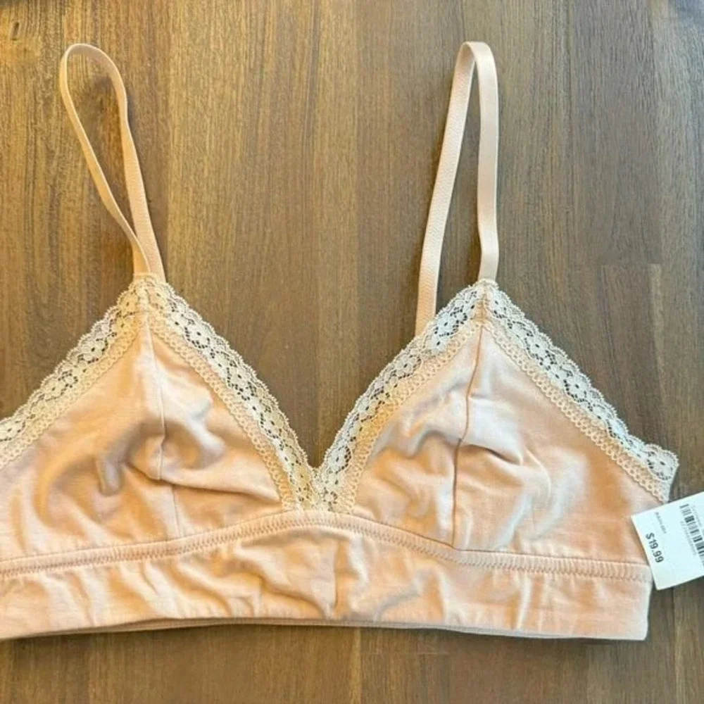 Jenni Wireless Bralette Lace Trim Comfort‎ Bra Lounge Soft Beige Sz XXL / #8125